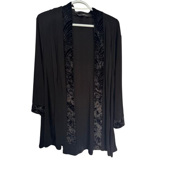 Black R & M Richards Cardigan Size 16W - Picture 1 of 4
